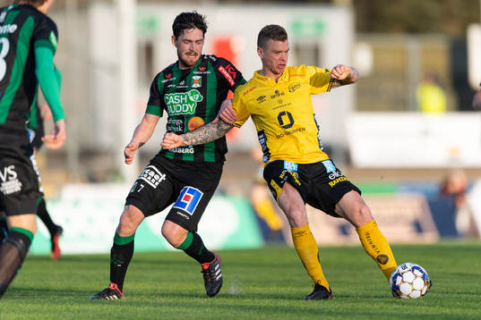 Varbergs Robin Tranberg och Elfsborgs Samuel Holmén