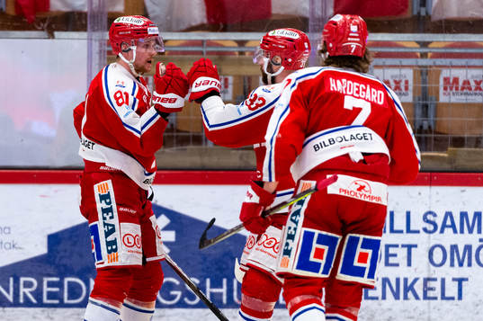 Timrås Jens Lööke och Albin Lundin jublar