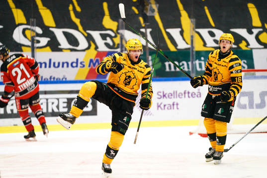 Skellefteås Rickard Hugg jublar