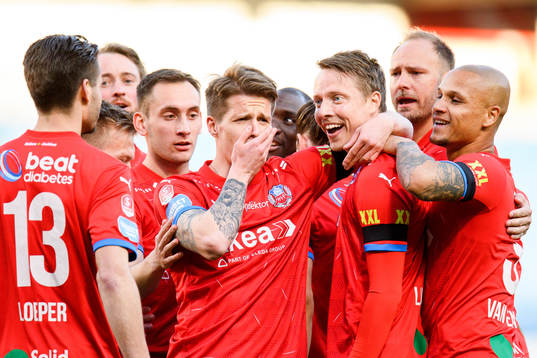 Helsingborgs Viktor Lundberg jublar