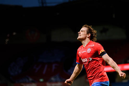 Helsingborgs Brandur Hendriksson Olsen jublar