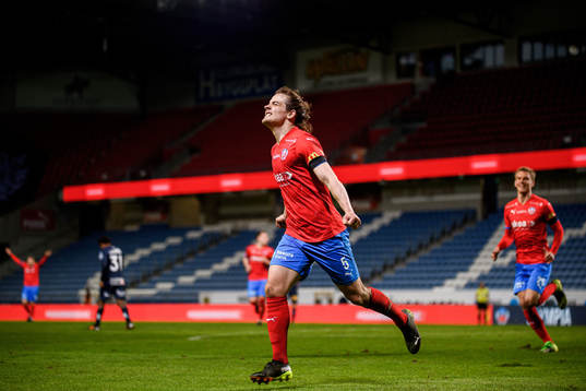 Helsingborgs Brandur Hendriksson Olsen jublar