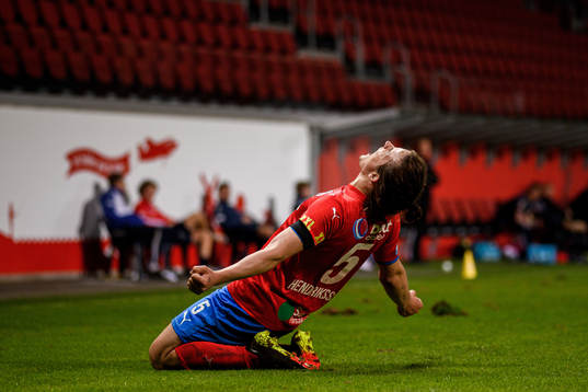 Helsingborgs Brandur Hendriksson Olsen jublar