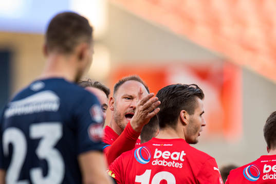 Helsingborgs Andreas Granqvist jublar med Wilhelm Loeper