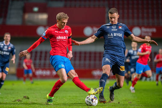 Helsingborgs Dennis Olsson och Örgrytes Arvid Brorsson