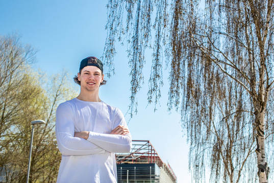 Rögles Moritz Seider och Eric Gelinas