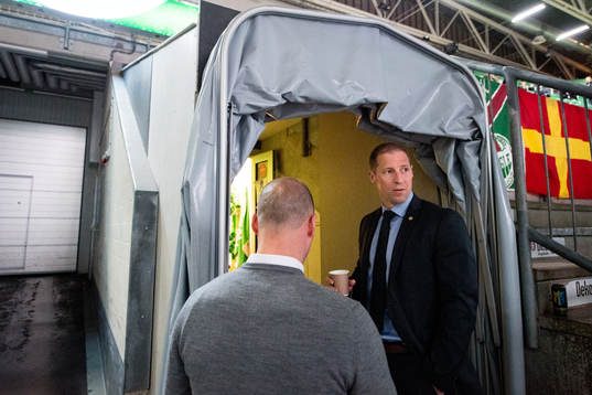 Rögles tränare Cam Abbott och sportchef Chris Abbott