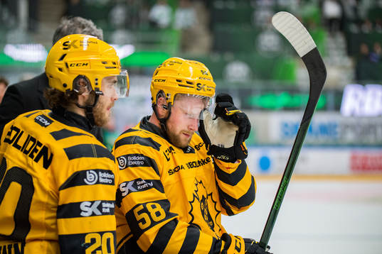 Skellefteås Roland McKeown och Oskar Nilsson deppar