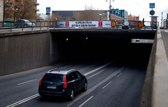 Text med Det är vi som är Örebro centralt i Örebro