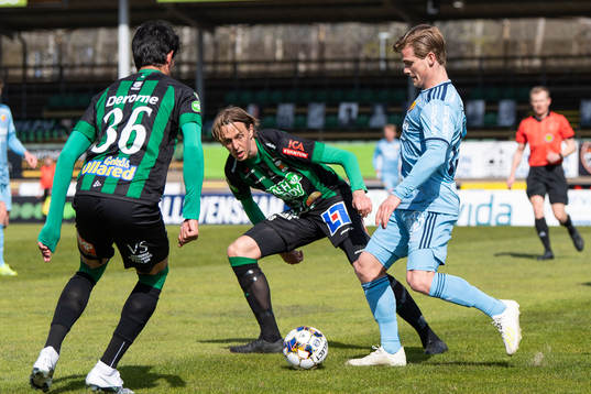 Varbergs Joakim Lindner och Djurgårdens Hampus Finndell