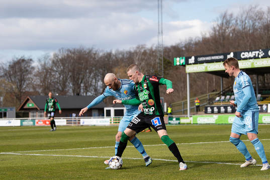 Djurgårdens Magnus Eriksson och Varbergs Anton Liljenbäck