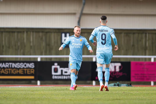 Djurgårdens Nicklas Bärkroth jublar