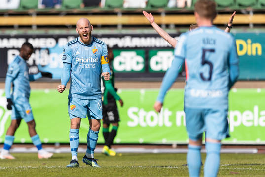 Djurgårdens Magnus Eriksson jublar