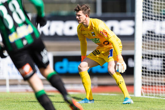 Varbergs målvakt August Strömberg