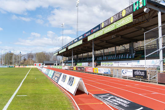 Varberg Energi Arena före fotbollsmatchen i Allsvenskan