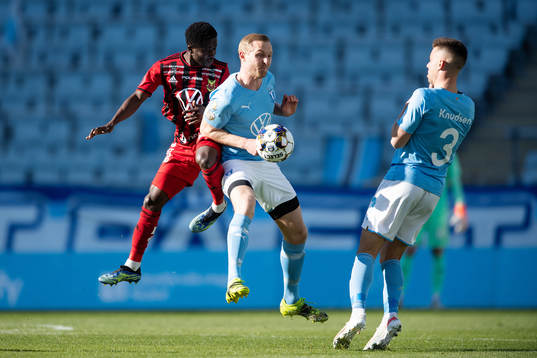 Östersunds Frank Arhin och Malmö FFs Franz Brorsson