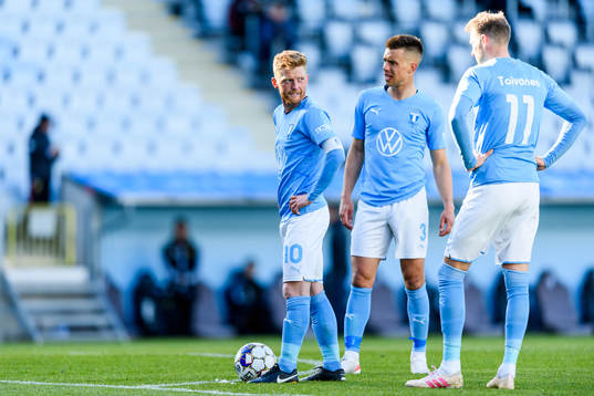 Malmö FFs Anders Christiansen, Jonas Knudsen och Ola