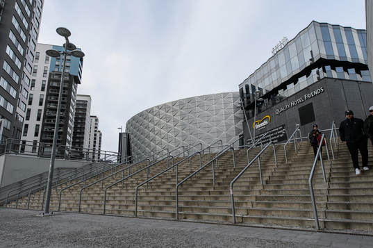 Exteriör vy av Friends Arena