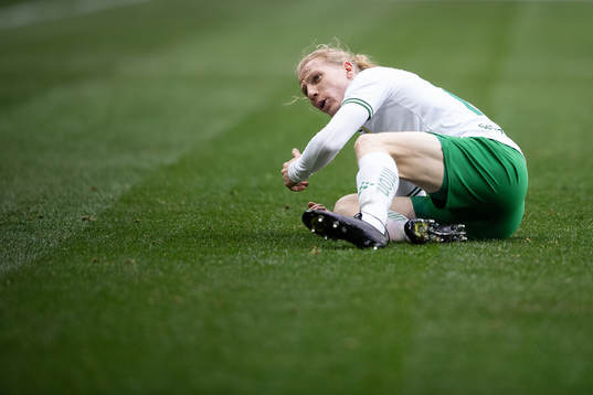 Hammarbys Gustav Ludwigson reagerar