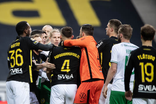 s Sotirios Papagiannopoulos och Hammarbys Gustav Ludwigson