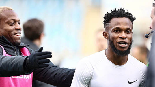 IFK Norrköpings Kevin Álvarez och Samuel Adegbenro
