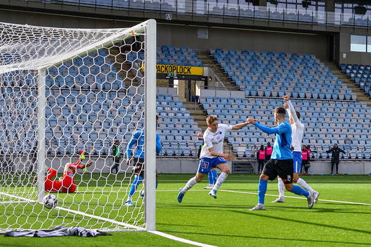Jubel och depp vid mål 2-1 av IFK Norrköpings IFK