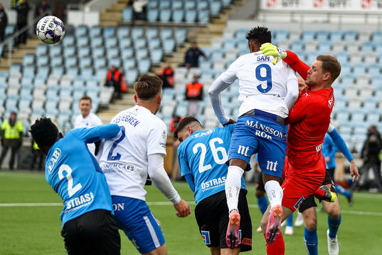 Halmstads målvakt Malkolm Nilsson Säfqvist