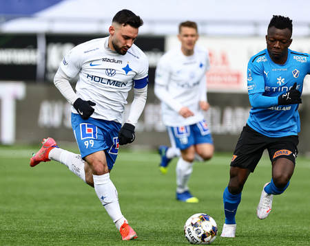 IFK Norrköpings Sead Haksabanovic och Halmstads Thomas