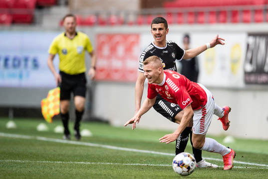 Kalmars Sebastian Ring och Örebros Aaron Irving