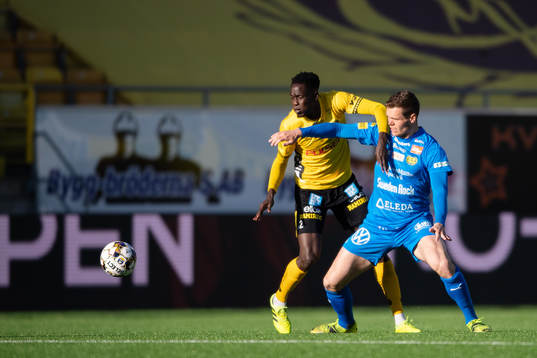 Mjällbys Jacob Bergström och Elfsborgs Joseph Stanley