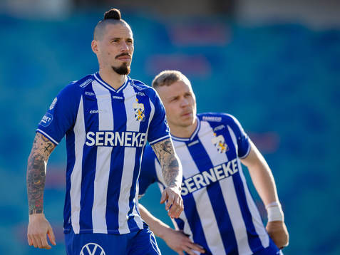 IFK Göteborgs Marek Hamsik och Kolbeinn Sigthorsson på
