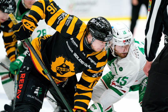 Skellefteås Linus Lindström och Rögles Simon Ryfors