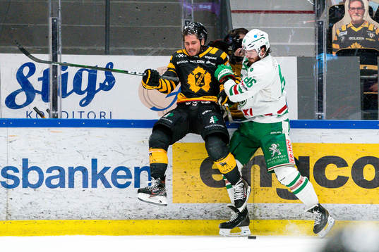 Skellefteås Darren Nowick och Rögles Eric Gelinas