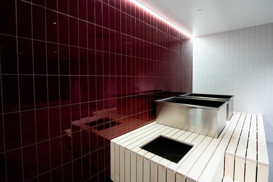 General interior view of the home team shower at Ullevaal