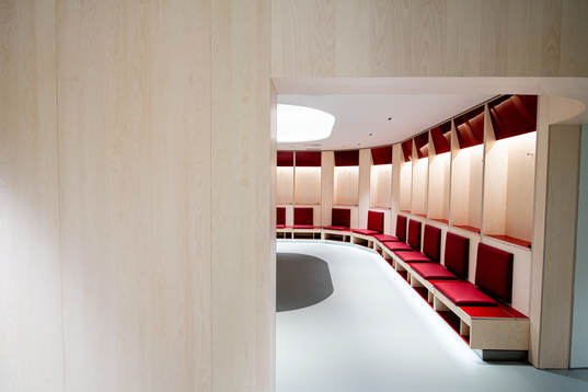 General interior view of the home team dressing room at