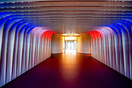General interior view of the players tunnel at Ullevaal