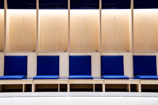 General interior view of the away team dressing room at
