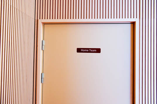 General interior view of the home team dressing room at
