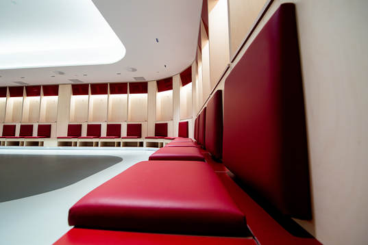 General interior view of the home team dressing room at