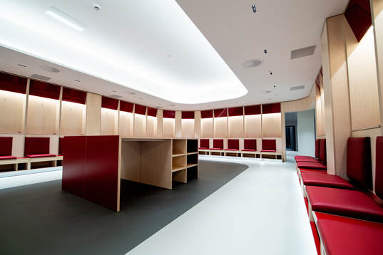 General interior view of the home team dressing room at