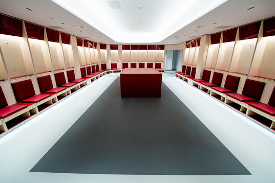 General interior view of the home team dressing room at