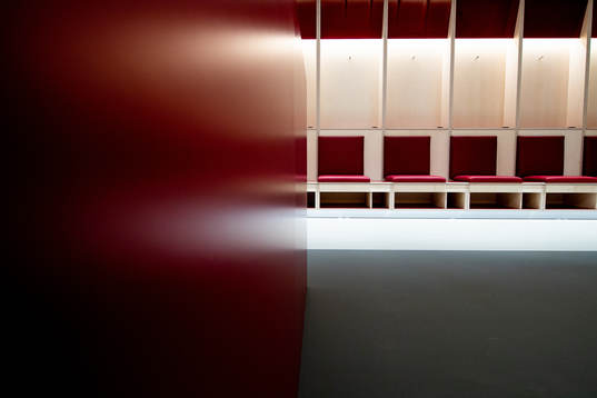 General interior view of the home team dressing room at
