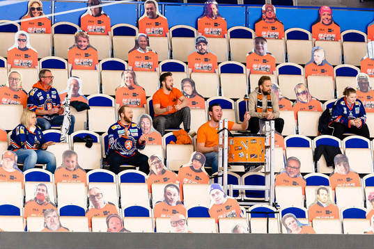 Växjös supportrar på läktaren