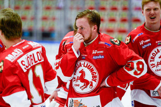 Troja/Ljungbys  Tim Bothén jublar