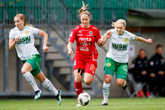 Örebros Karin Lundin och Hammarbys Ellen Gibson