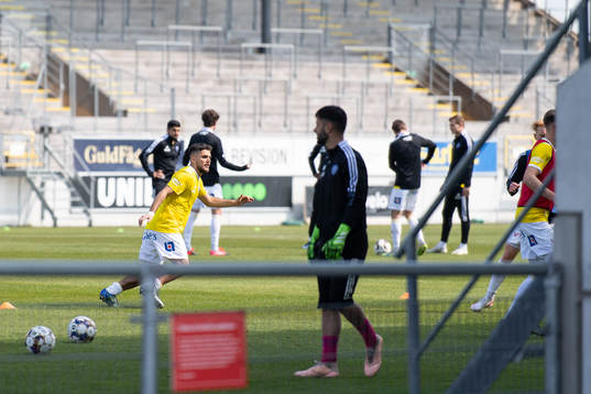 Falkenbergs Edi Sylisufaj före fotbollsmatchen i