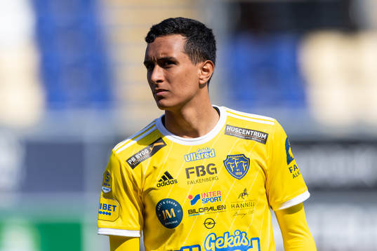 Falkenbergs Oliver Hintsa före fotbollsmatchen i