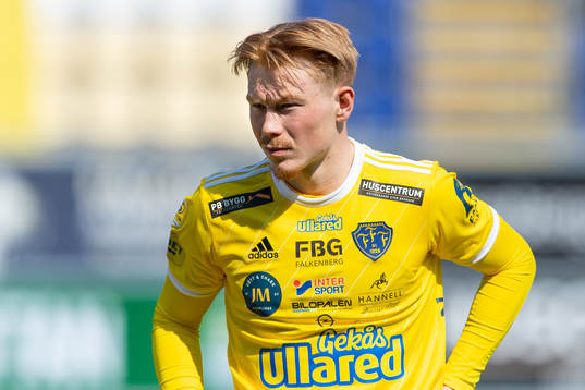 Falkenbergs Linus Borgström före fotbollsmatchen i