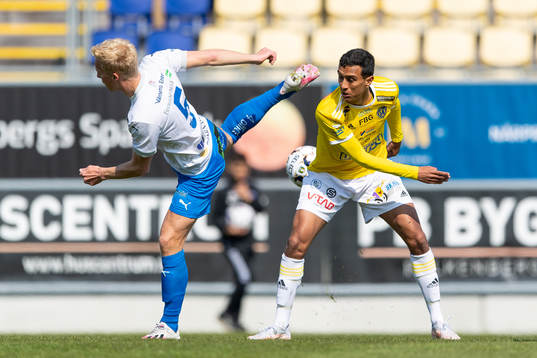Värnamos Victor Larsson och Falkenbergs Oliver Hintsa