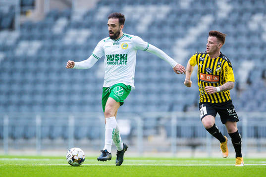 Hammarbys Abdul Khalili och Häckens Tobias Heintz